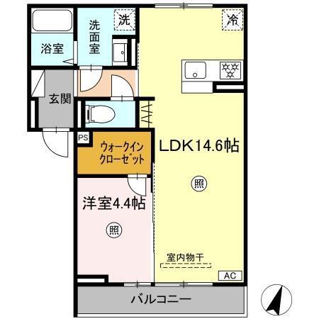 MERCI HAYA(1LDK/3階)の間取り写真