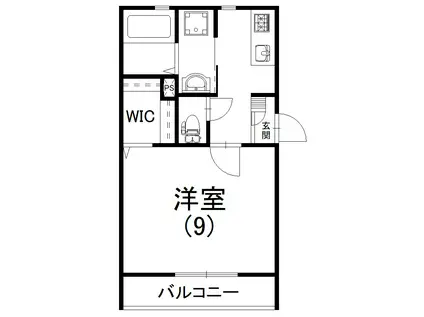 ロイヤルシティ浜松(1K/4階)の間取り写真