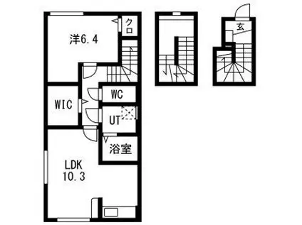 T・MハウスI(1LDK/3階)の間取り写真