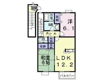 スターアリスII(2LDK/2階)の間取り写真