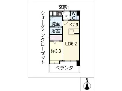 鵜の森レジデンス URBAN STAGE 30(ワンルーム/6階)の間取り写真