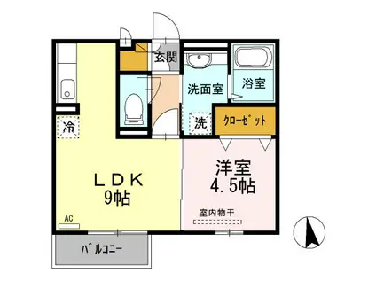 ヴィオラ(1LDK/2階)の間取り写真