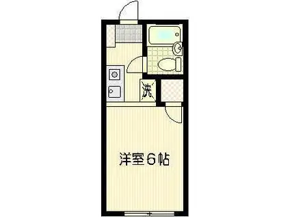 ハウスアイテムA・B(ワンルーム/1階)の間取り写真