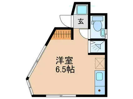 アパートメント112 II(ワンルーム/1階)の間取り写真