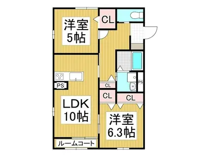 RINZE(2LDK/1階)の間取り写真