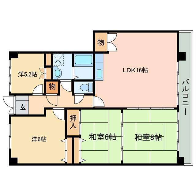ワールドテラス(4LDK/6階)の間取り写真