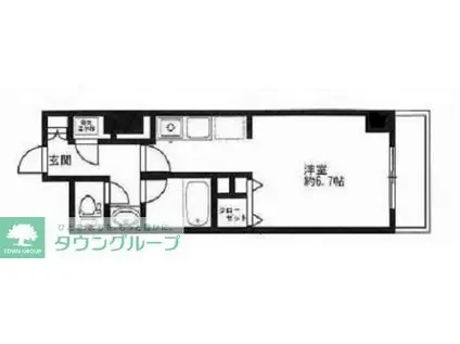 HF駒沢公園レジデンスTOWER(ワンルーム/13階)の間取り写真