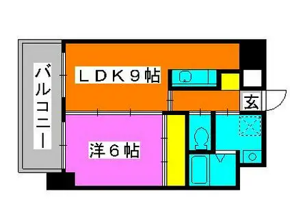 サンシティ駅南(1LDK/12階)の間取り写真