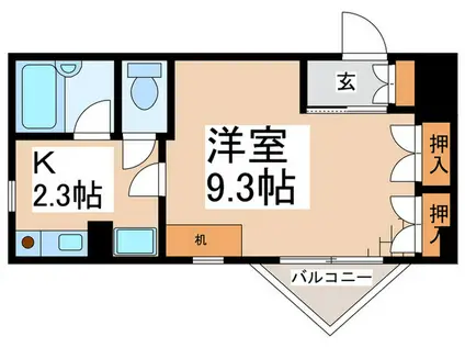 カームハウス中山(1K/2階)の間取り写真