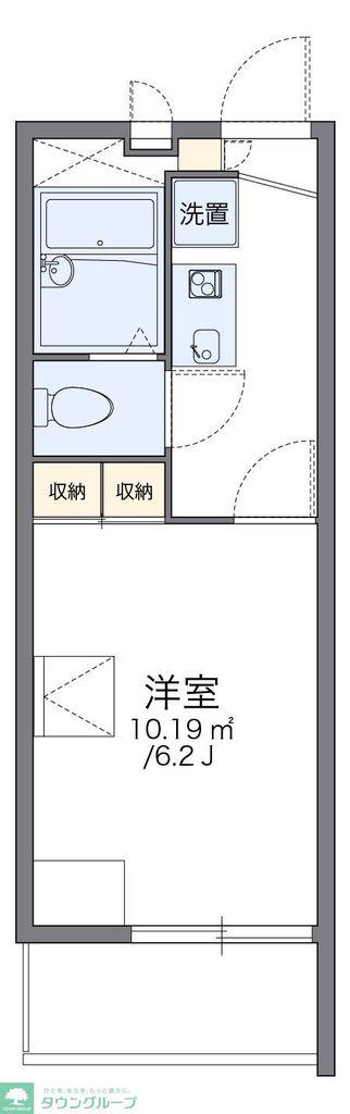 レオパレスフルール(1K/1階)の間取り写真