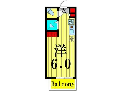 GLANZ綾瀬(ワンルーム/2階)の間取り写真