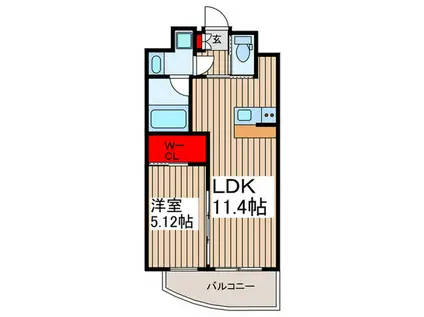 プレジオ川口ASIAN(1LDK/8階)の間取り写真