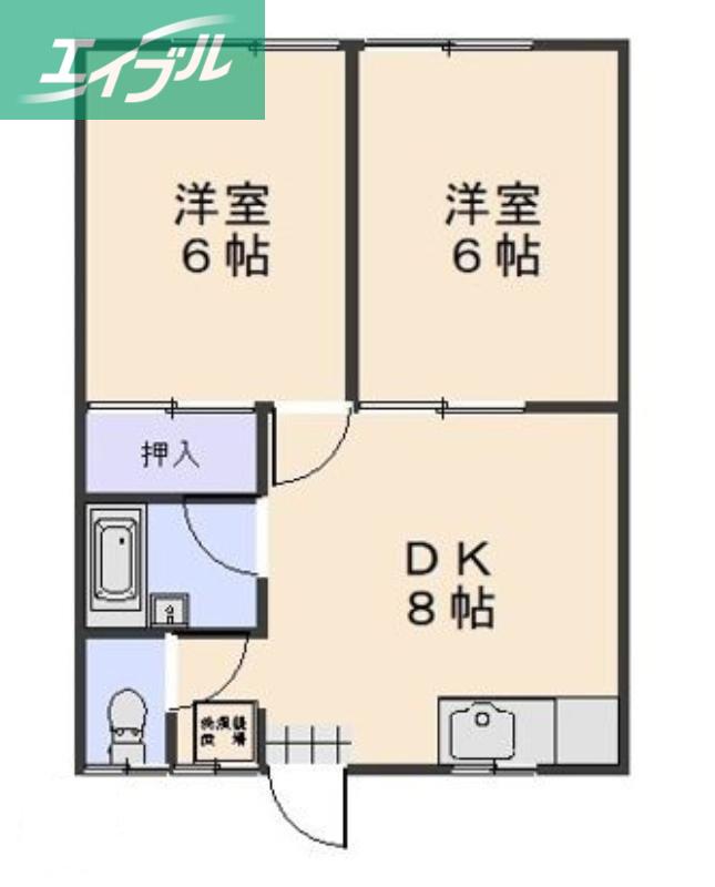 メゾンドいづみ(2DK/2階)の間取り写真