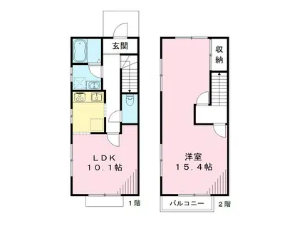 アールメゾン国立(1LDK/1階)の間取り写真