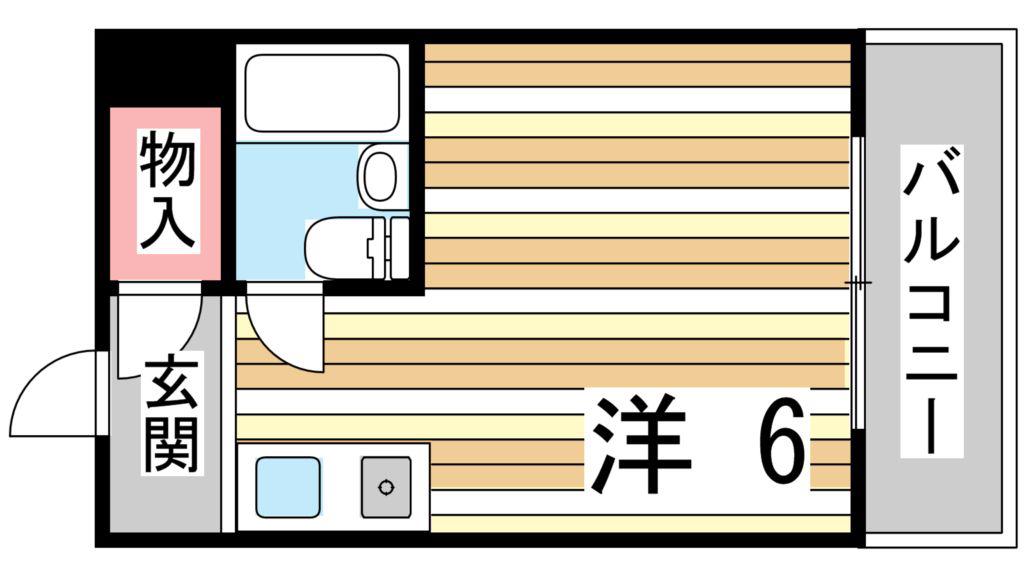 コスモメイト北野(1K/4階)の間取り写真
