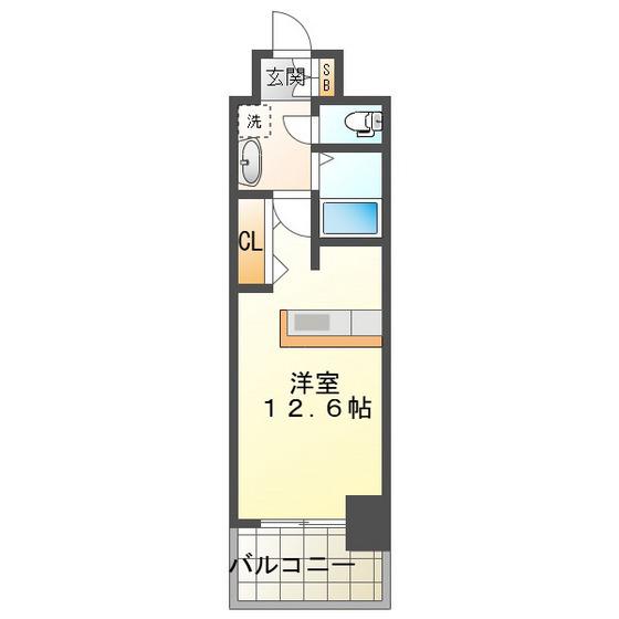 LASANTE鵜の森(ワンルーム/7階)の間取り写真