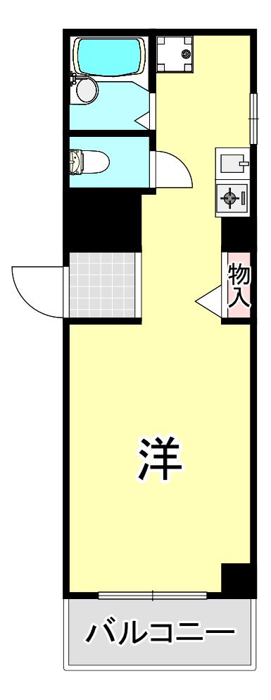 ルネス御影(ワンルーム/3階)の間取り写真
