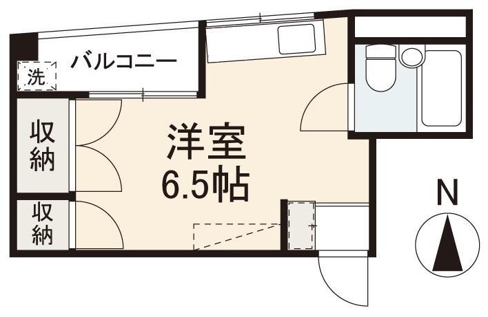 寺尾マンション(ワンルーム/3階)の間取り写真