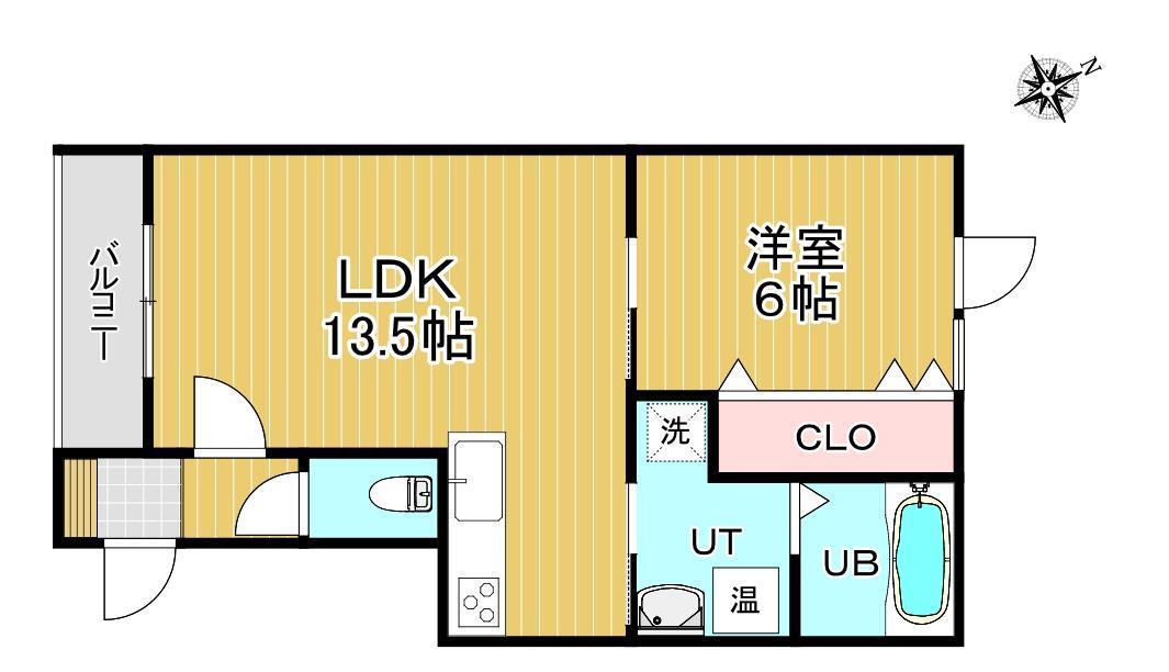 プリマ白金B(1LDK/3階)の間取り写真