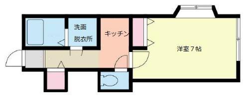 プレミール(1K/2階)の間取り写真