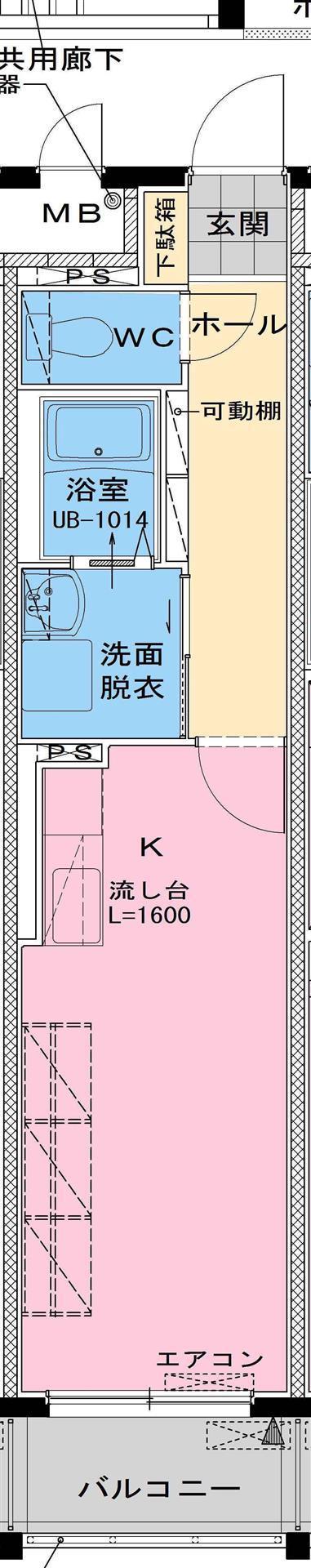 HASHIMOTO イースト MANSION(ワンルーム/5階)の間取り写真