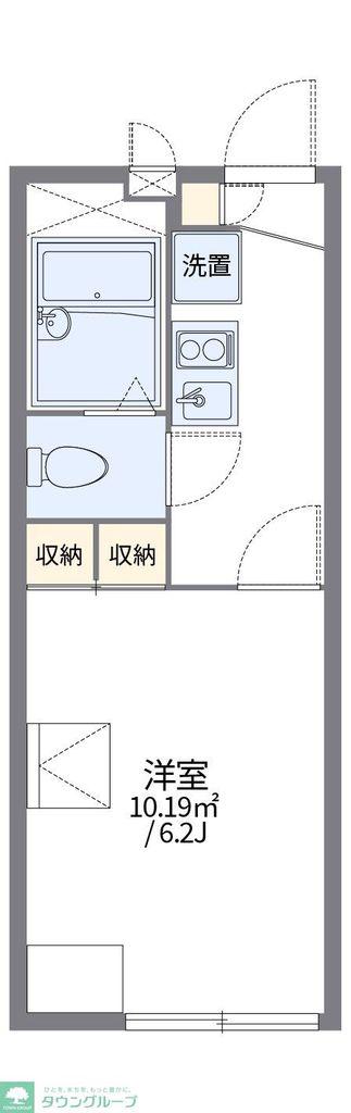 レオパレスサンデン7(1K/2階)の間取り写真
