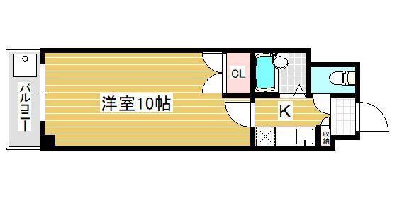 ロイヤルリージェント(1K/3階)の間取り写真