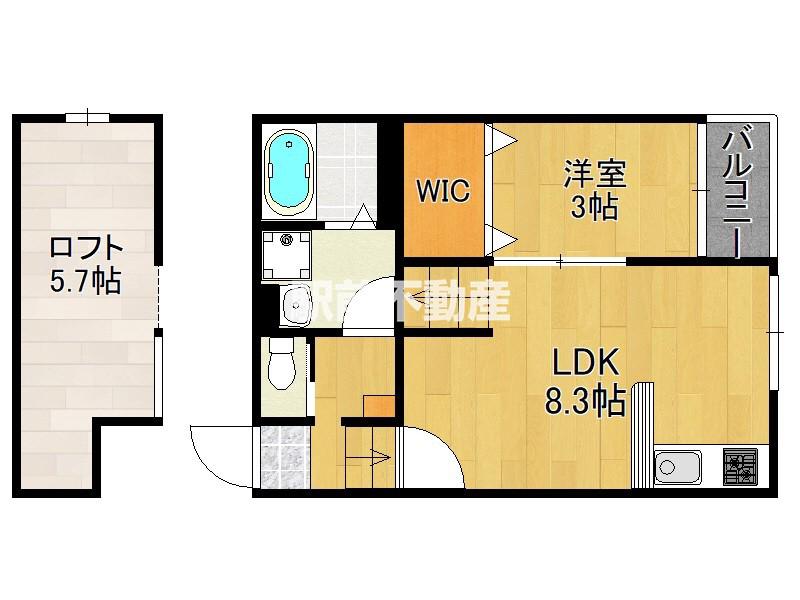 NEXUS RESIDENTIAL SQ(1LDK/1階)の間取り写真