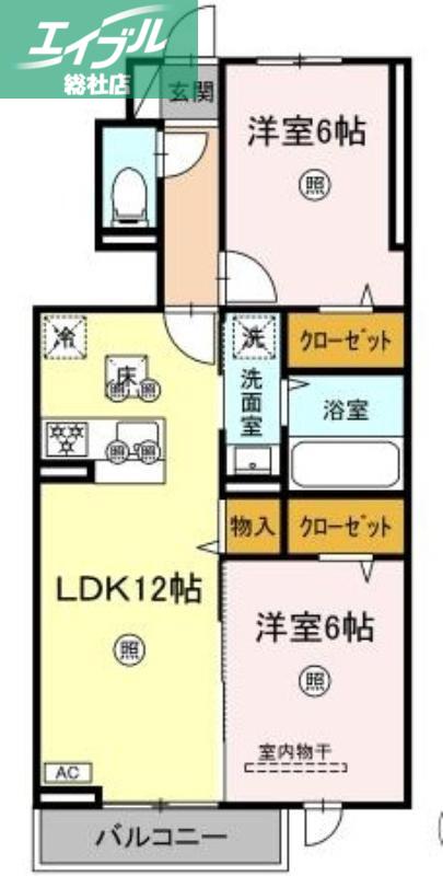 M-DREAM II(2LDK/1階)の間取り写真