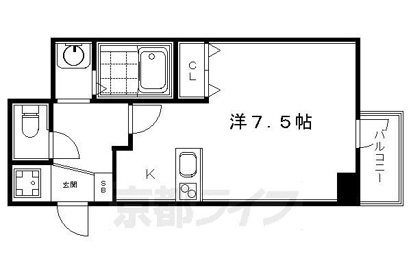 CASA FLUENTE(ワンルーム/5階)の間取り写真