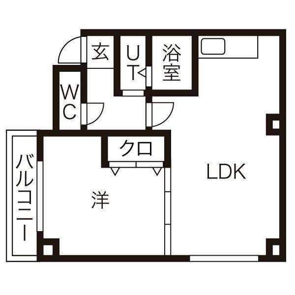 ステージ48(1LDK/4階)の間取り写真