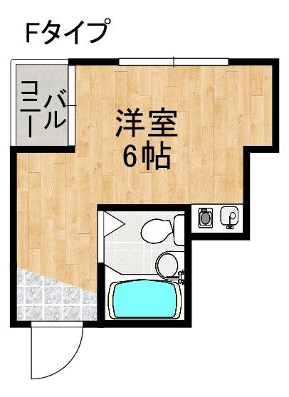 フェリシティ堺東(ワンルーム/3階)の間取り写真