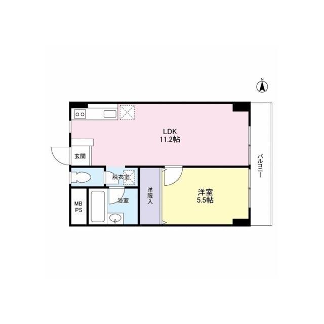 丸元マンション(1LDK/3階)の間取り写真