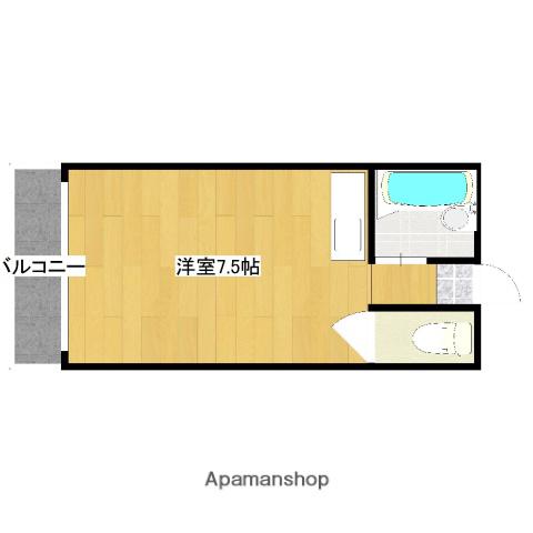 大産西新マンション(ワンルーム/8階)の間取り写真