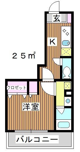 URE西台レジデンス(1K/3階)の間取り写真