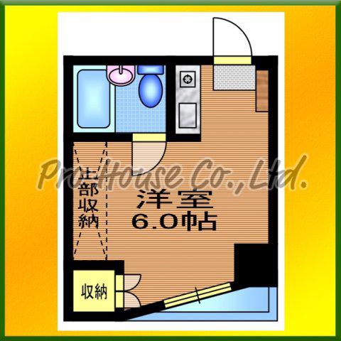 コーラルパレス(ワンルーム/2階)の間取り写真