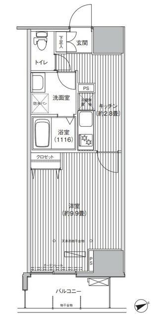 アクシス池袋(1K/12階)の間取り写真