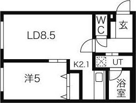 グリーンヴィラ(1LDK/4階)の間取り写真