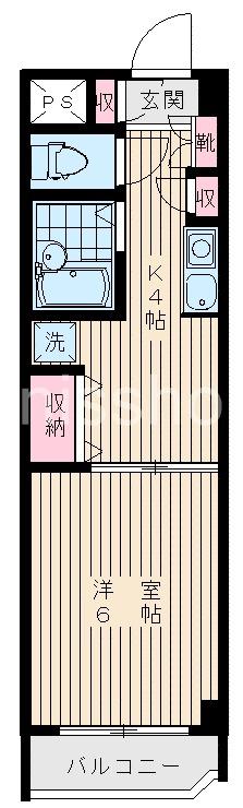 メゾン舞(1K/2階)の間取り写真