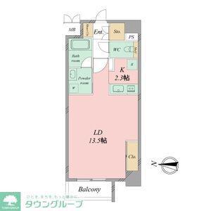 グラヴィス鶴舞(ワンルーム/8階)の間取り写真