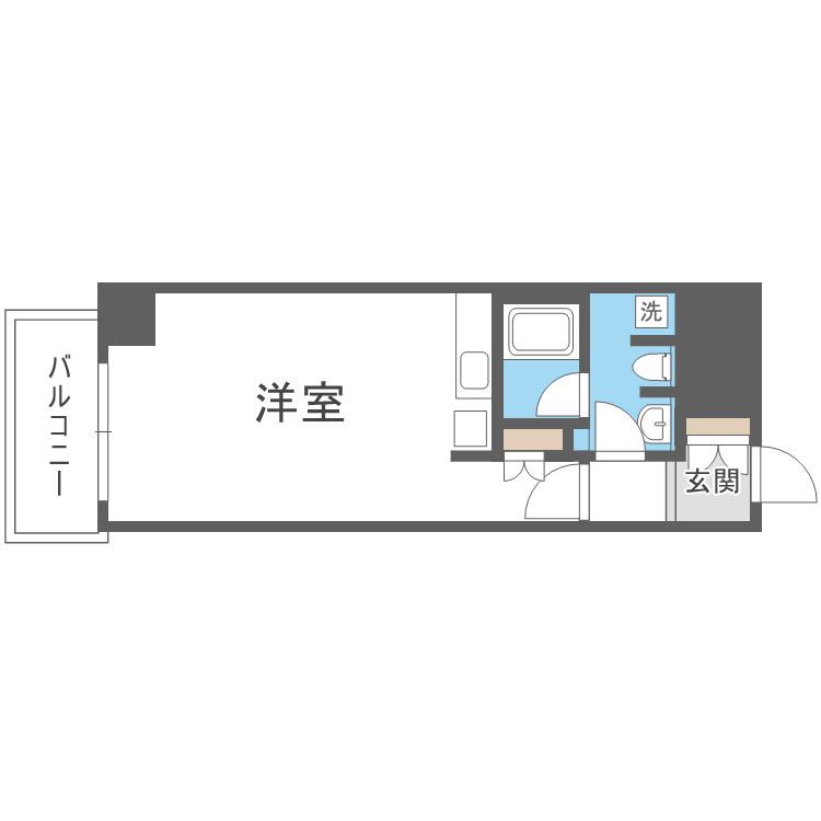 南堀江アパートメントシエロ(ワンルーム/4階)の間取り写真