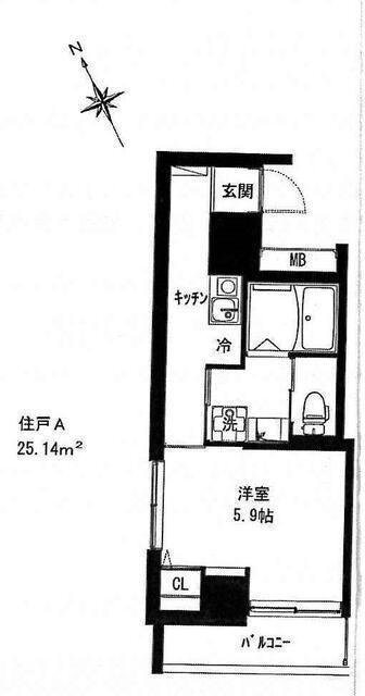 STELLAII(1K/3階)の間取り写真