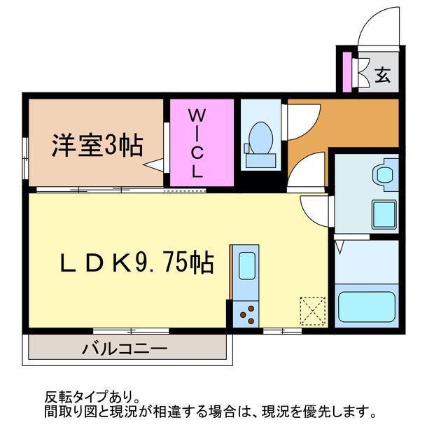 D-ROOM SUMON弁天橋I・II(1LDK/3階)の間取り写真