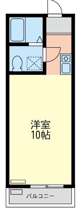 ザ・ケイブ・アイカワ(1K/2階)の間取り写真