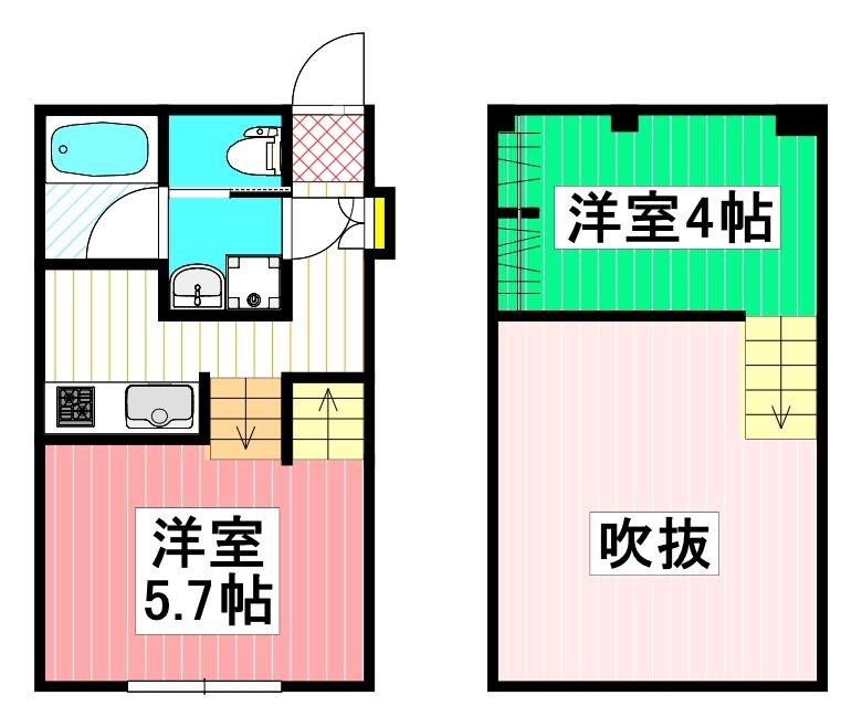 APRISE田崎本町(ワンルーム/2階)の間取り写真