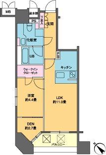 カスタリア銀座III(1LDK/2階)の間取り写真