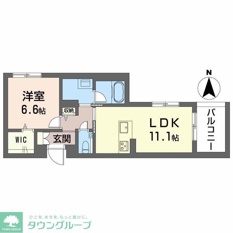 リーベン メーア(1LDK/3階)の間取り写真