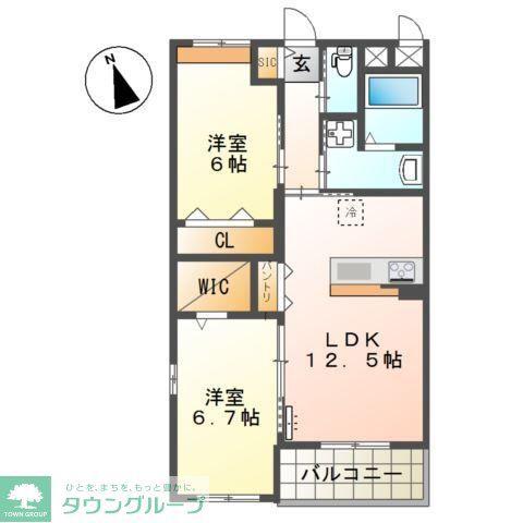 LA MAISON DU REVE (2LDK/2階)の間取り写真