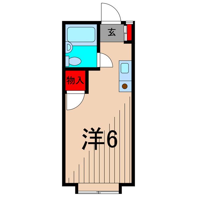 シャルムメゾン(ワンルーム/2階)の間取り写真
