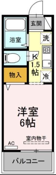 ハイツサワダ(1K/1階)の間取り写真
